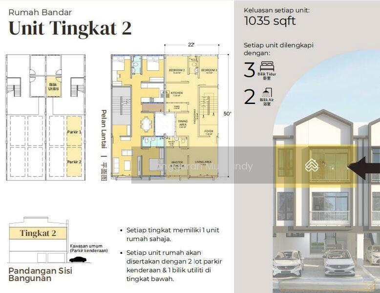 Townhouse di Parit Buntar - 3