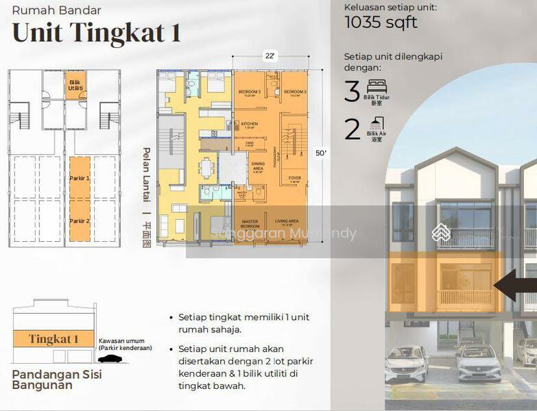 Townhouse di Parit Buntar - 2