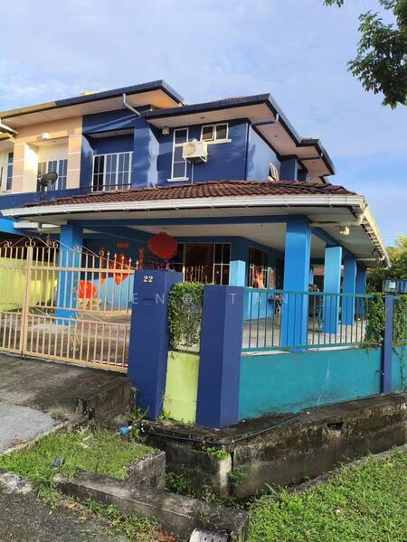 Corner double storey terrace for sales at matang 6 1/2 mile taman suria indah for sales - 1