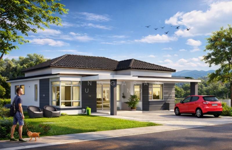 RUMAH BANGLO SETINGKAT DI GURUN - 1