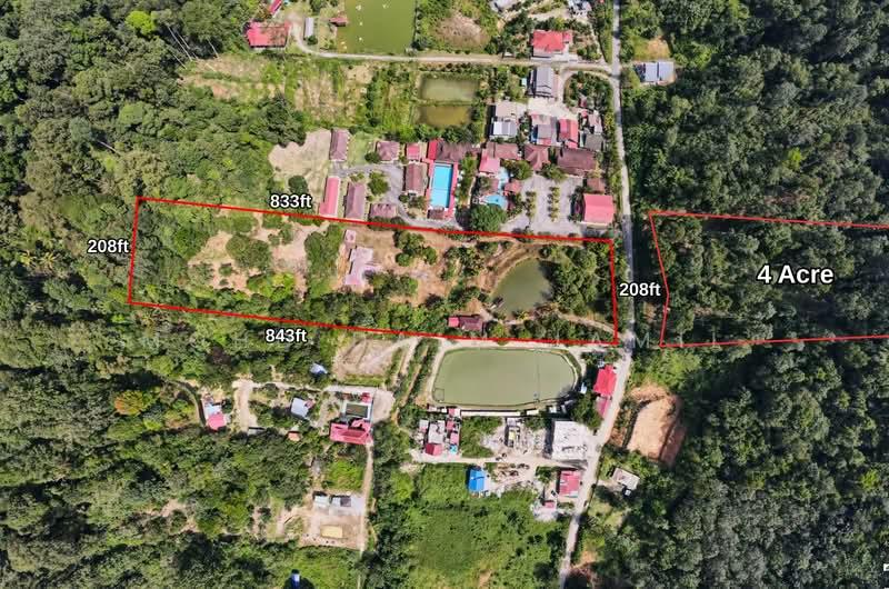 4 Ekar Development-Ready – Bungalow Kayu, Rumah Pekerja,Sungai, Dusun & Infrastructure Siap - 1