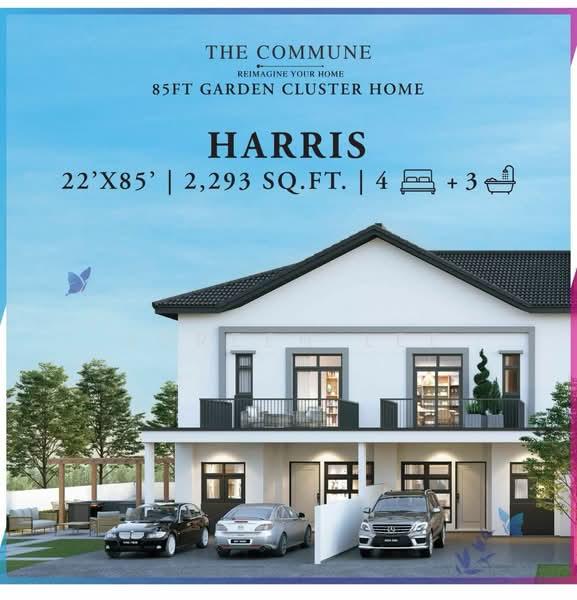 Eco Botanic_Iskandar Puteri_Harris-Double Storey Cluster 22 x 85 ft_ for Sale - 1