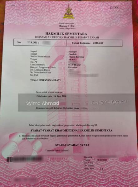 Tanah Pertanian Bukit 1.1 ekar di Lorong Setia 3 Kuang, Sungai Buloh Selangor - 2